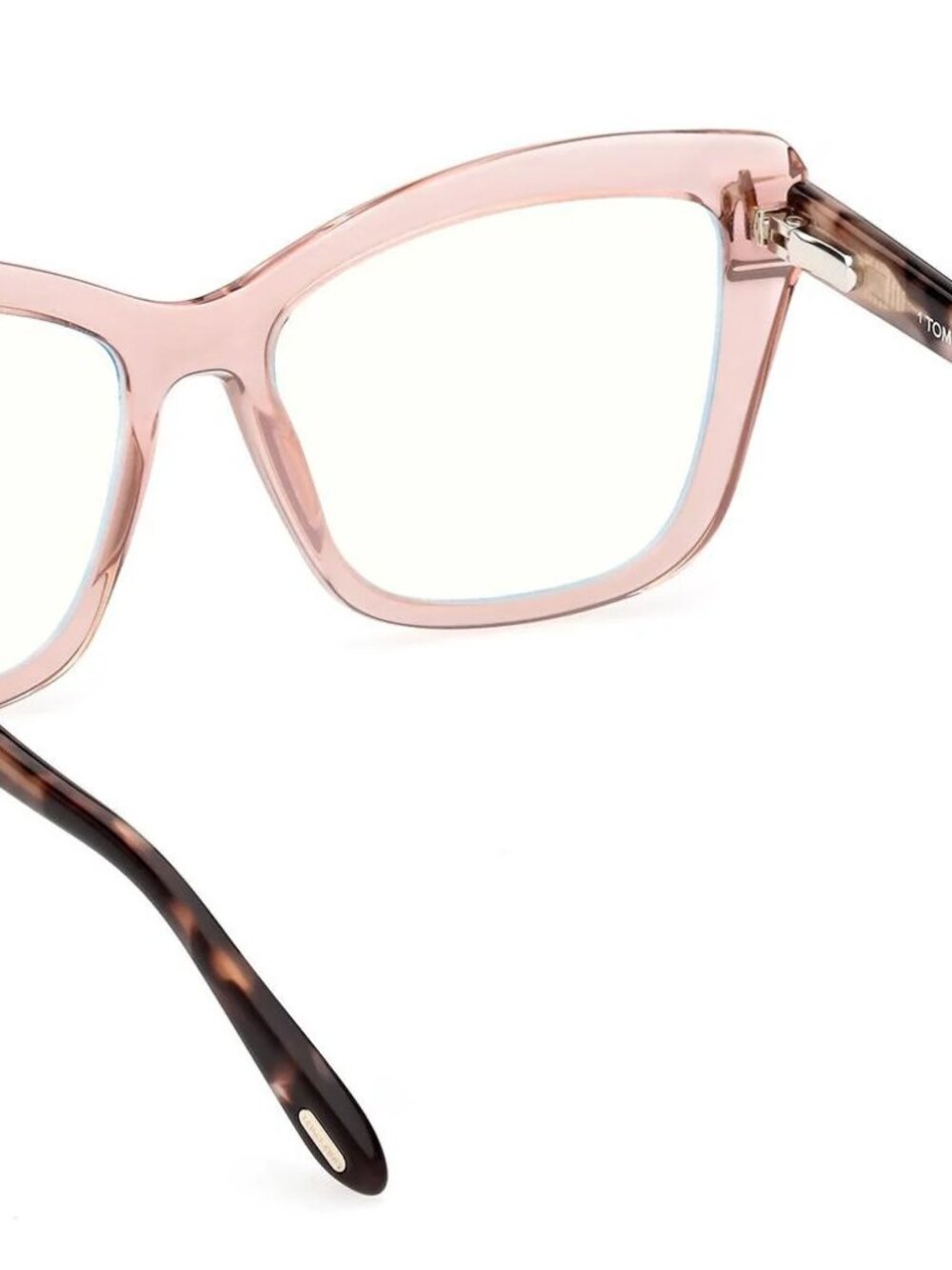 NEW TOM FORD TF5826-B 072 PINK TRANSPARENT BLUE BLOCK LENS AUTHENTIC EYEGLASSES - Picture 4 of 7